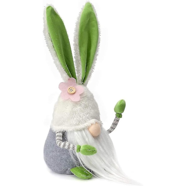 Gnome Bunny Vår Gnome Påsk Högtidsdekoration Gnome Plysch Hantgjord Kanin Present Ray