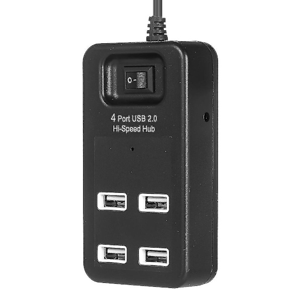 4-porttinen USB 2.0 -keskitin, musta