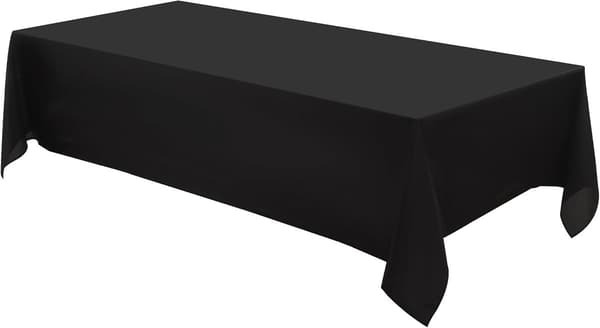 Rektangulær dug, vandtæt og olieafvisende, til spiseborde, fester, picnics og camping, sort, 140 x 200 cm