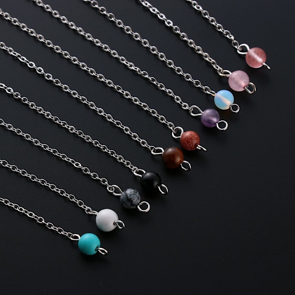 Luonnon parantava jalokiviriipus koru Reiki pyramidi kuusikulmainen heiluri ketjuriipus amuletti 2-Opal