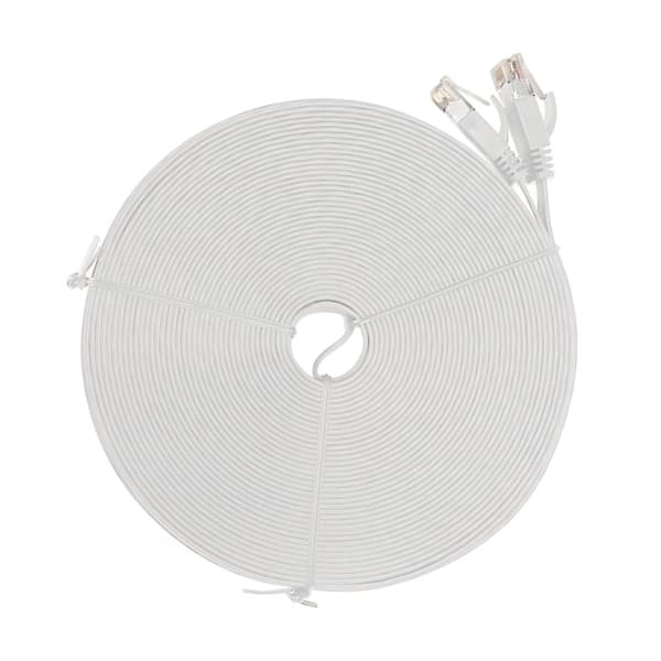 20m CAT6 Gigabit Ethernet Cable 1000Mbps RJ45 Network Cable for Routers, Laptops, White