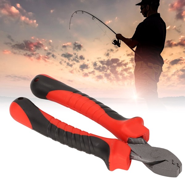 Fiske Crimptang, Hurtig Klipning Ergonomisk Gummigreb Kulstofstål Fiskewire Crimper Fiskeværktøj