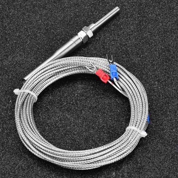 Type K Termoelement Temperaturprobe M8 Gjenge 30mm 0-400°C (5m)