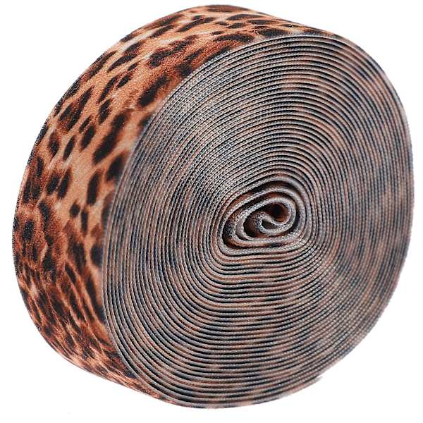 1 rulle gavebånd til håndværk, gavebånd, gør-det-selv-bånd, gavebånd med leopardprint
