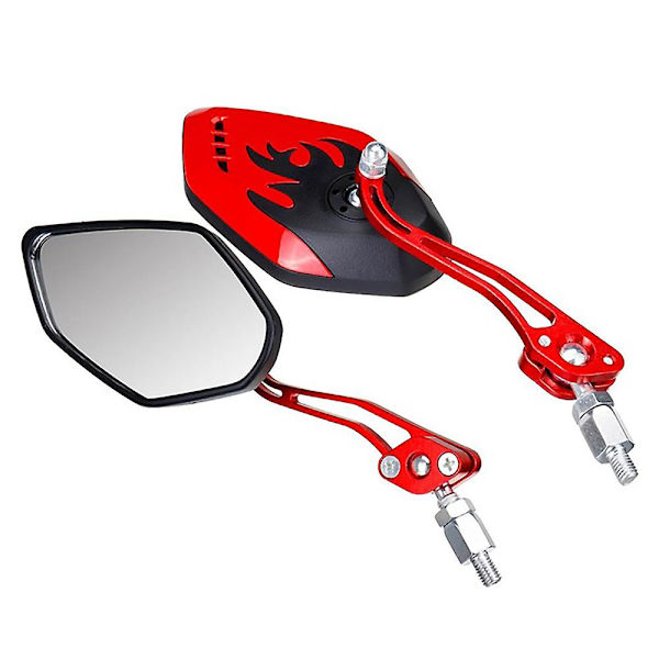 2 stk. Skruediameter 10mm / 8mm Sidespejle Til Motorcykel Scooter 360 Graders Rotation Motorcykel R