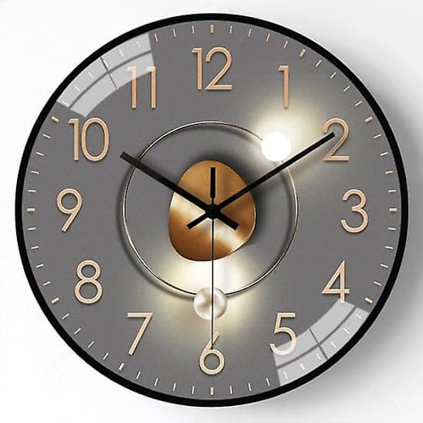 Inch Modern Wall Clock Silent Non-Ticking Battery Operated Wall Mounted Clock Living Room Bedroom Kitchen Office Classroom Decoration as picture E E E