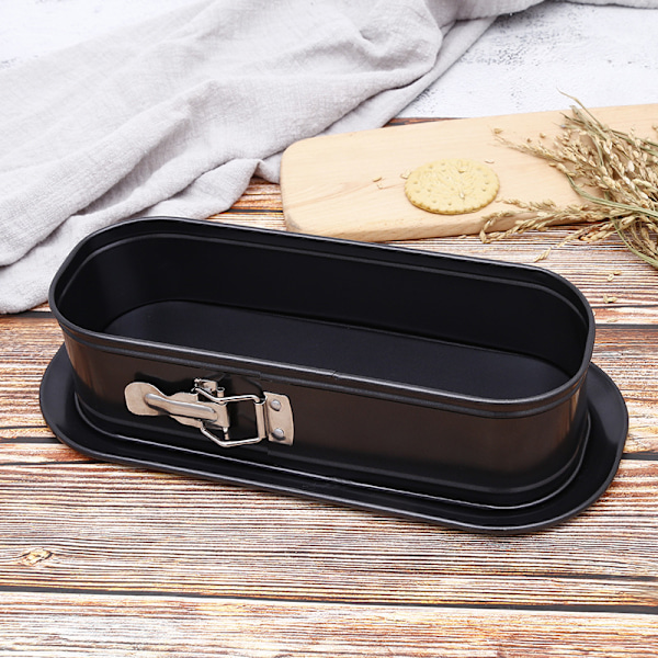 Svart springform i rustfritt stål med non-stick belegg, 31,5 * 12,5 * 8,5 cm holder maten frisk og for oppbevaring
