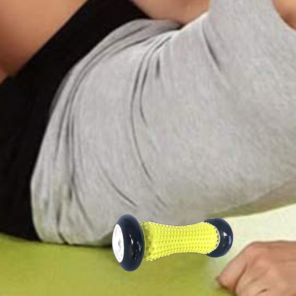 3 st fotmassage rulle spikboll lindra plantar fasciit fotsmärta och slappna av axlar (svart)