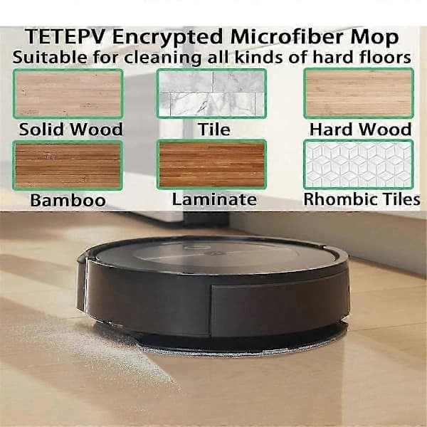 9 stk. vaskbare mikrofibermoppeputer for Combo I5/I5+/J5/J5+ robotstøvsuger, reservedeler