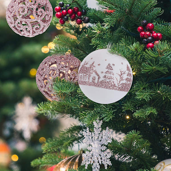 9 st kreativa julgranskulor hängsmycken glänsande julgranskulor hängsmycken