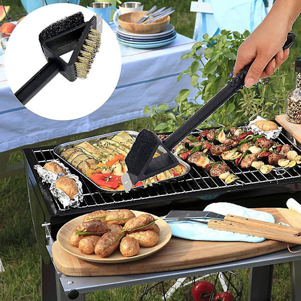 Utendørs piknik rengjøringsbørste grillbørste