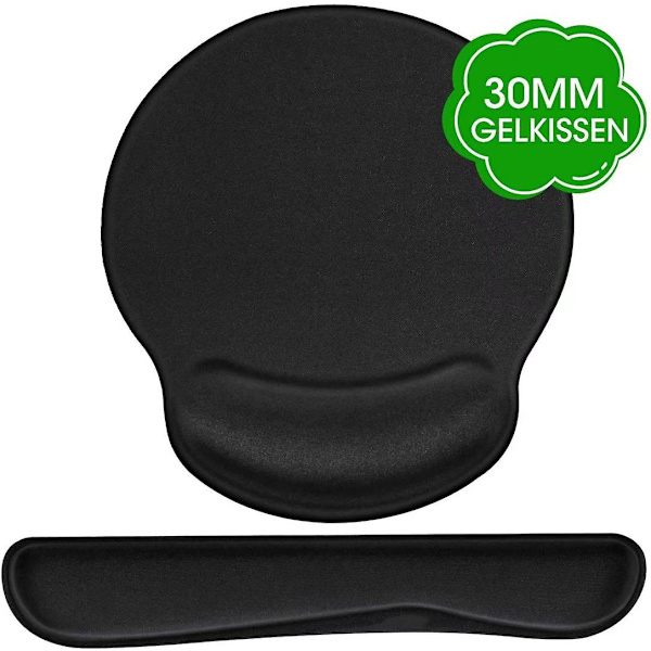 Musmatta, ergonomiskt handledsstödset, handledsstöd för tangentbord och mus med minnesskum, halkfri
