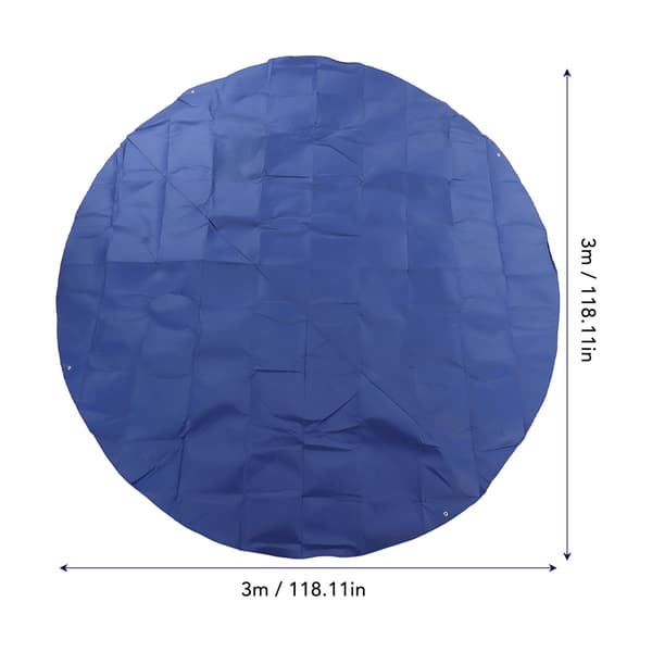 Rund Poolskydd Vattentätt Dammtätt Värmeisolering Nummer 4 Uppblåsbart Poolskydd för Hem Utomhus 3x3m