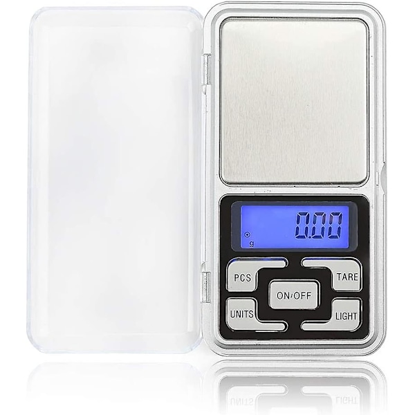 Digital fickjuvelvåg Hög precision Milligramvåg Steelyard 1,1lb/500g (0,01g) Laddning