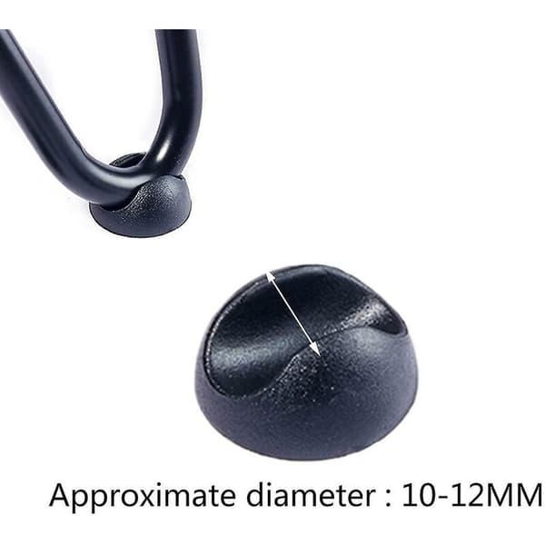 10 stk. Silikone Hårnål Møbelbensbeskyttere - Sort (10 mm)