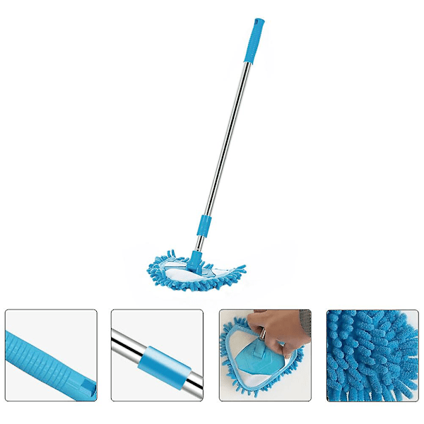 1 stk Mini Triangular Mop Roterbar Mop Husholdning Lett Rengjøring Mops