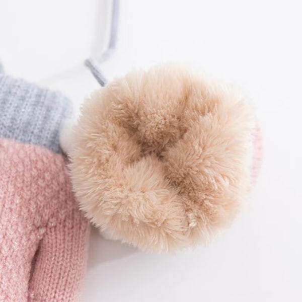 2 par småbarnsvotter for babygutter og jenter Vinter Sher foret varme strikkevotter Tegneserie Barnehansker