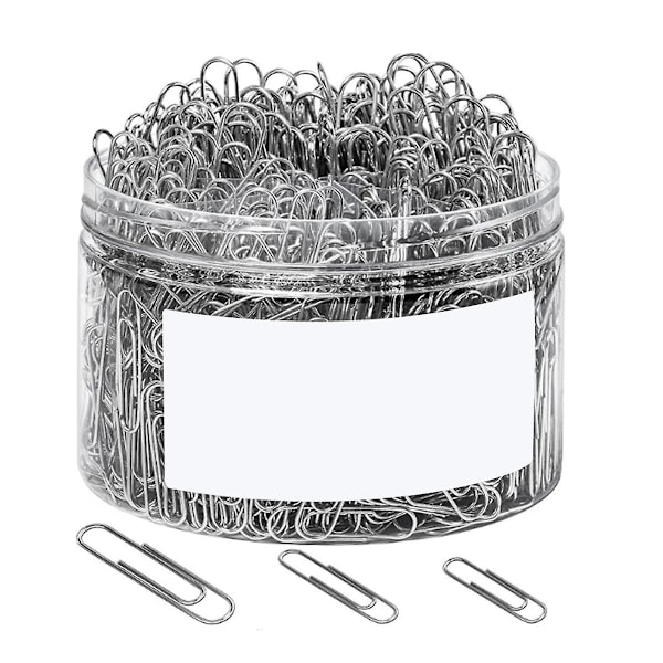 760 stk. assorterede Drawdart papirclips, sølv, store 2 tommer, mellem 1,3 tommer og små 1,1 tommer
