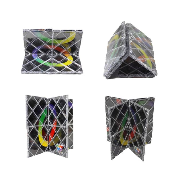 8 paneler 3 ringe magisk foldende puslespil terning Twisty sort 8 paneler 3 ringe magisk foldende puslespil terning Twisty sort
