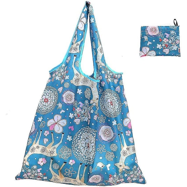 Genanvendelig Tote Bag, Robust Indkøbspose, Miljøvenlig Stor Foldbar Kj26
