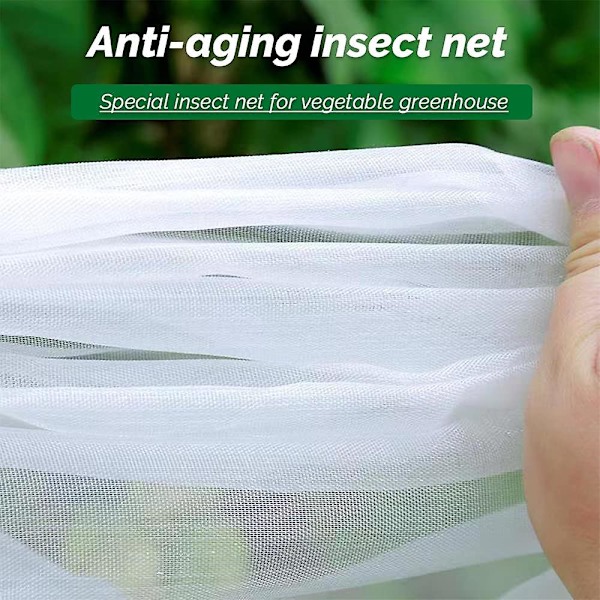 Trädgårdsnät, 2,5 x 10 m, Trädgårdsnät för växter, Skyddsnät mot insekter, Grönsaker
