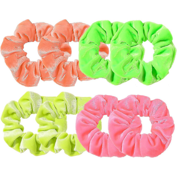 8 kpl samettiscrunchies, joustavat hiusnauhat pehmeät hiusnauhat poninhäntäpidike hiusasusteet