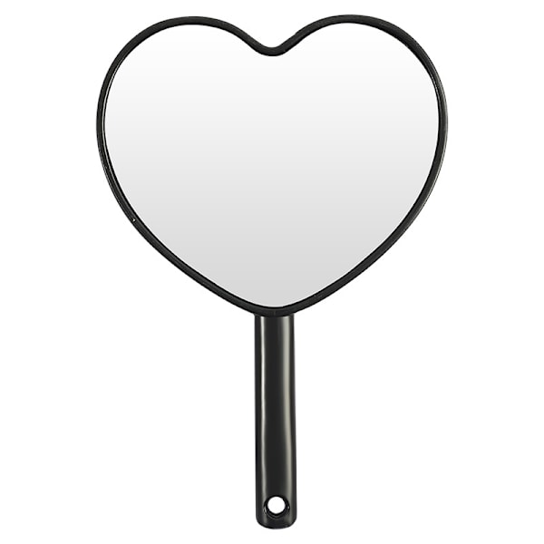 Heart-Shaped Travel Handheld Mirror, Cosmetic Hand Mirror with Handle (4Pack Pink, white, black, and light green)