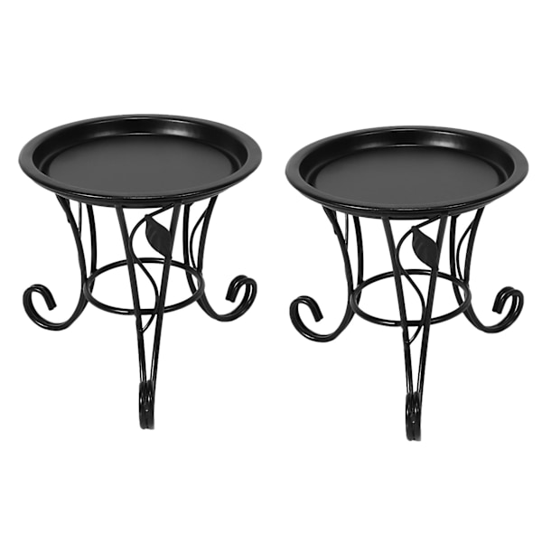 2x European Style Simple Mini Flower Stand Flower Pot Succulent Flower Shelf Iron Stand + Iron Plat