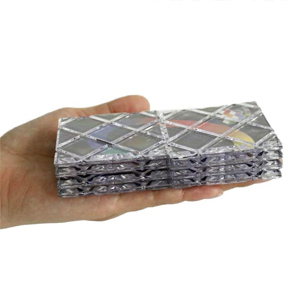 8 Paneelia 3 Renkasta Magic Folding Puzzle Cube Twisty Musta