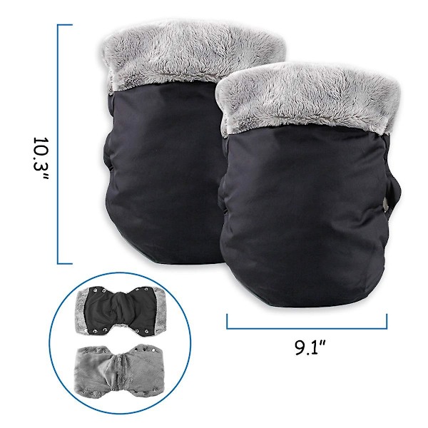 Handvärmare Barnvagn, Vantar Handmuff Med Varm Fleece Och Bomull Inuti