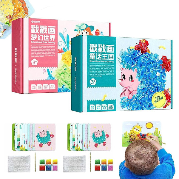 Poke Art DIY Leksaker Barndomsdröm Handmålad 3D Pedagogisk Leksak Fairy Tales