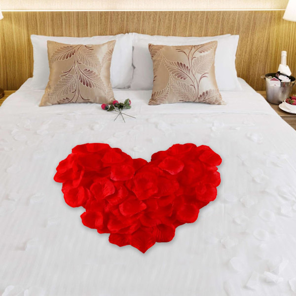 1000 kpl ruusun terälehtiä makuuhuoneeseen - Tekoruusut Punainen terälehti Tekokukat, Tekoruusut Terälehdet Marry me, Valentines