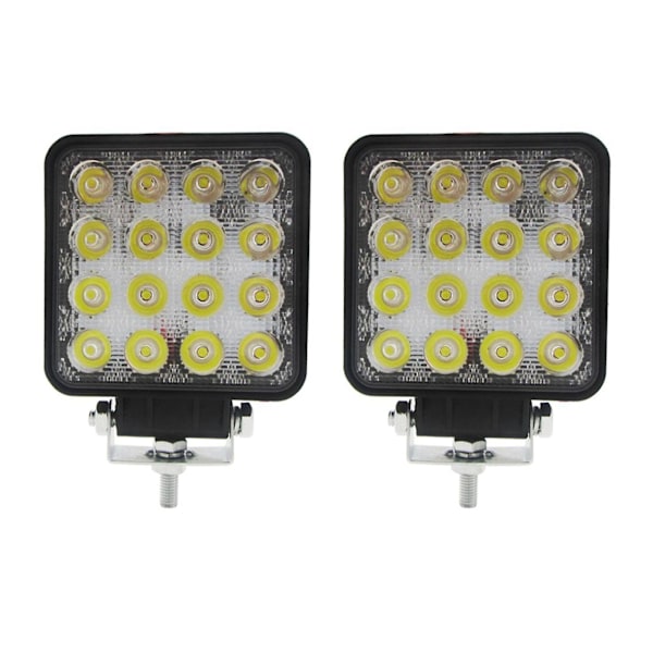 2x 48w 6000k Led Spot Beam Square Work Lights Lamp Tractor Suv Truck 4wd 12v 24v