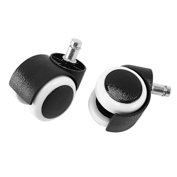 50mm Office Chair Rollers - 2 Inch Black & White Furniture Nylon Office Chair Casters Vientiane Wheels Quiet Swivel Wheels - Black & White 5 Pie