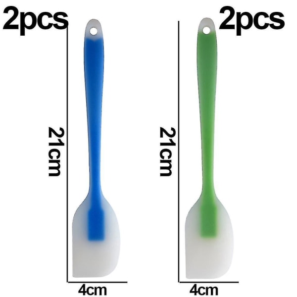 Silikonspatlar, för non-stick matlagning och bakning, 4 silikonskrapor