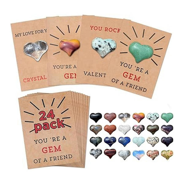 24 håndlagde Valentinsdag-kort med hjerteform