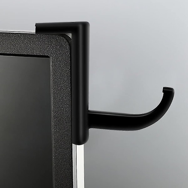 Hodetelefon Headset Henger Monitor Stativ Holder Headset Stick-on Hook(4stk, Svart) Z