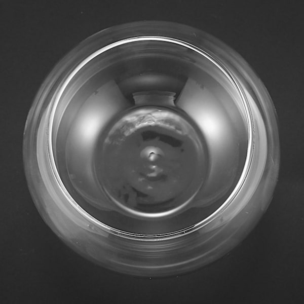 2x Rund sfärisk vas i transparent glas fisk tank