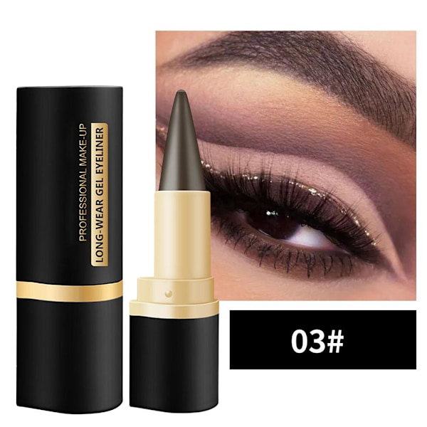 Meikkivoide Eyeliner Matta Pitkäkestoinen Eyeliner-kynä Nopeasti Kuivuva Eyeliner Vedenpitävä Musta Meikkikynä Kosmetiikkatarvikkeet Meikkityökalu