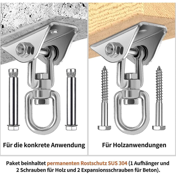 Krok 180 Swing, rustfritt stål, kraftig takmontering opptil