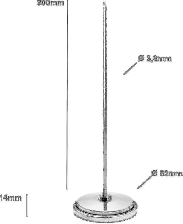 Termometer för vedeldad ugn / pizzaugn / stenugn / 400 C / 30 cm, analog, bimetallisk. (Gratis)BY