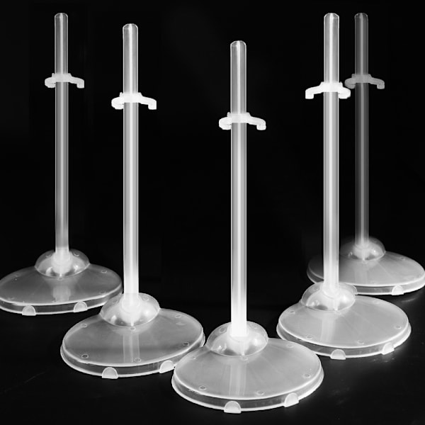 36 st transparenta dockställningsstöd justerbart dockstöd i rostfritt stål actionfigur displayställ för fönsterdisplay