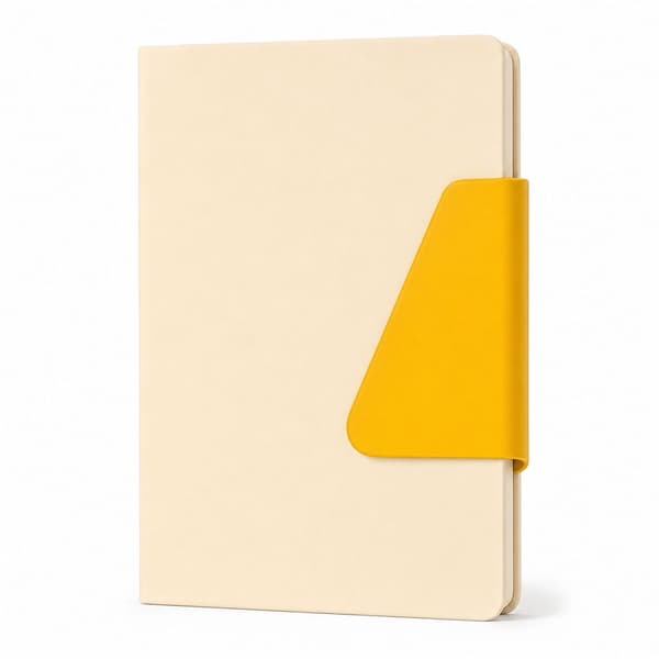 A5 Hardcover Notesbog Med Premium Tykt Papir Og Holdbar Indbinding Til Arbejde, Skole Og Kontor, Gul, 145 X 210 Mm