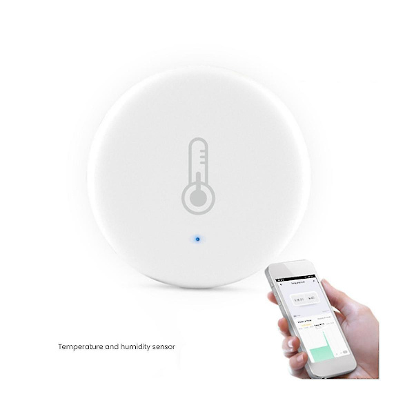 Zigbee Smart Temperatur- och Luftfuktighetssensor Batteridriven Säkerhets Mini Hygrometer med Tuya Sma