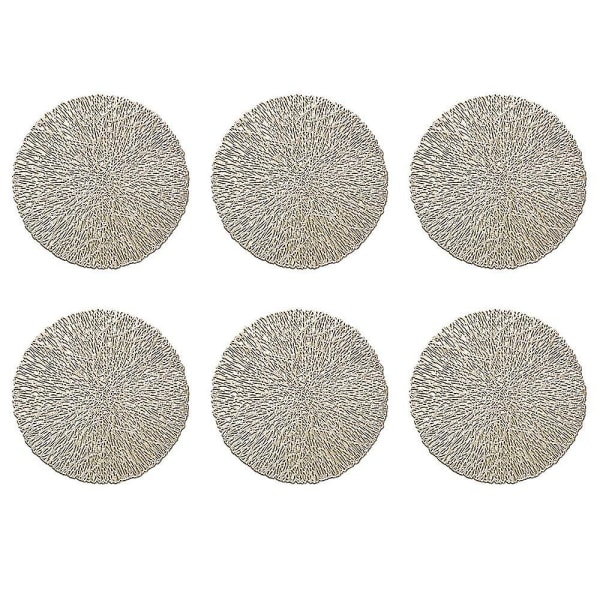 Coasters Set Of 6 Hollow Pvc Coaster Cup Mats