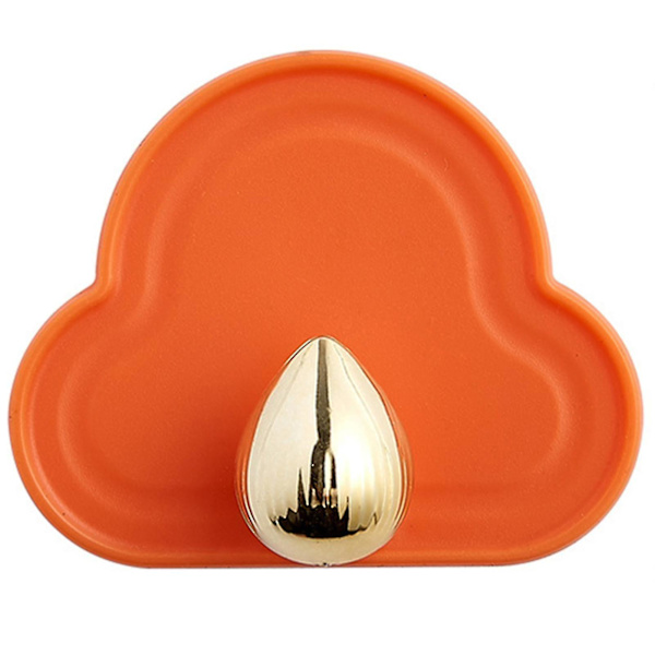 Stark slemfria sömlösa krokar, små klibbiga krokar (4 stycken, orange) i väggen sovrum kök arbetsstycke