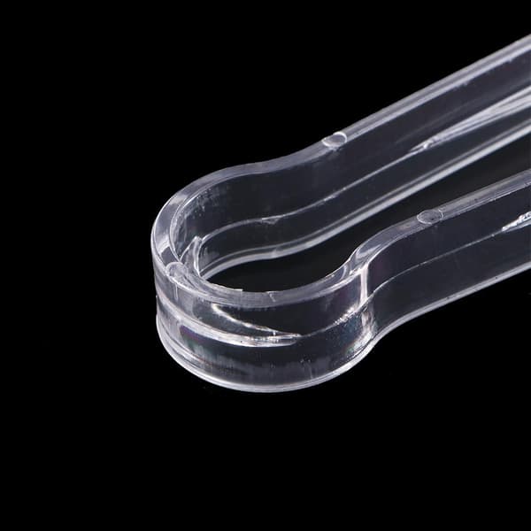 Transparenta plastmatade isklämmor serveringsklämmor, återanvändbara buffé söta brödklämmor plastklämmor för aptitretare, isbit, grill