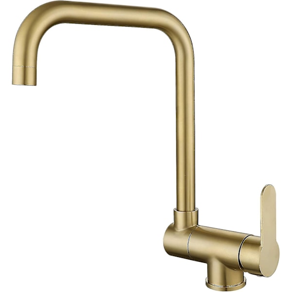 Fällbar kökskran Fönsterkran Guld Koppar Fönster Fällbar kökskran för varmt och kallt vatten Justerbar 360 Swivel för diskho framför vind