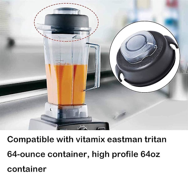 2-delad lock och plugg passar för Vitamix 64-ounce (hög profil) behållare mixer reservdelar för