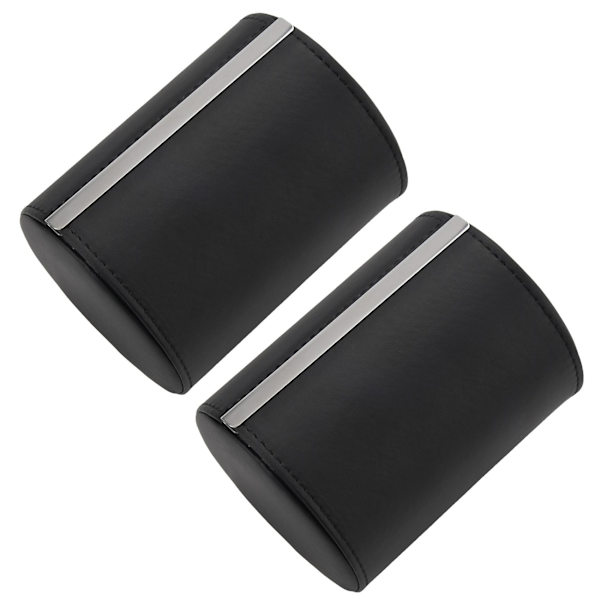 2x Svart Slipshållare Halsband Förvaring Resa Presentask Cylinderform